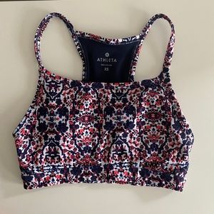 Athleta bra XS colorful ikat print